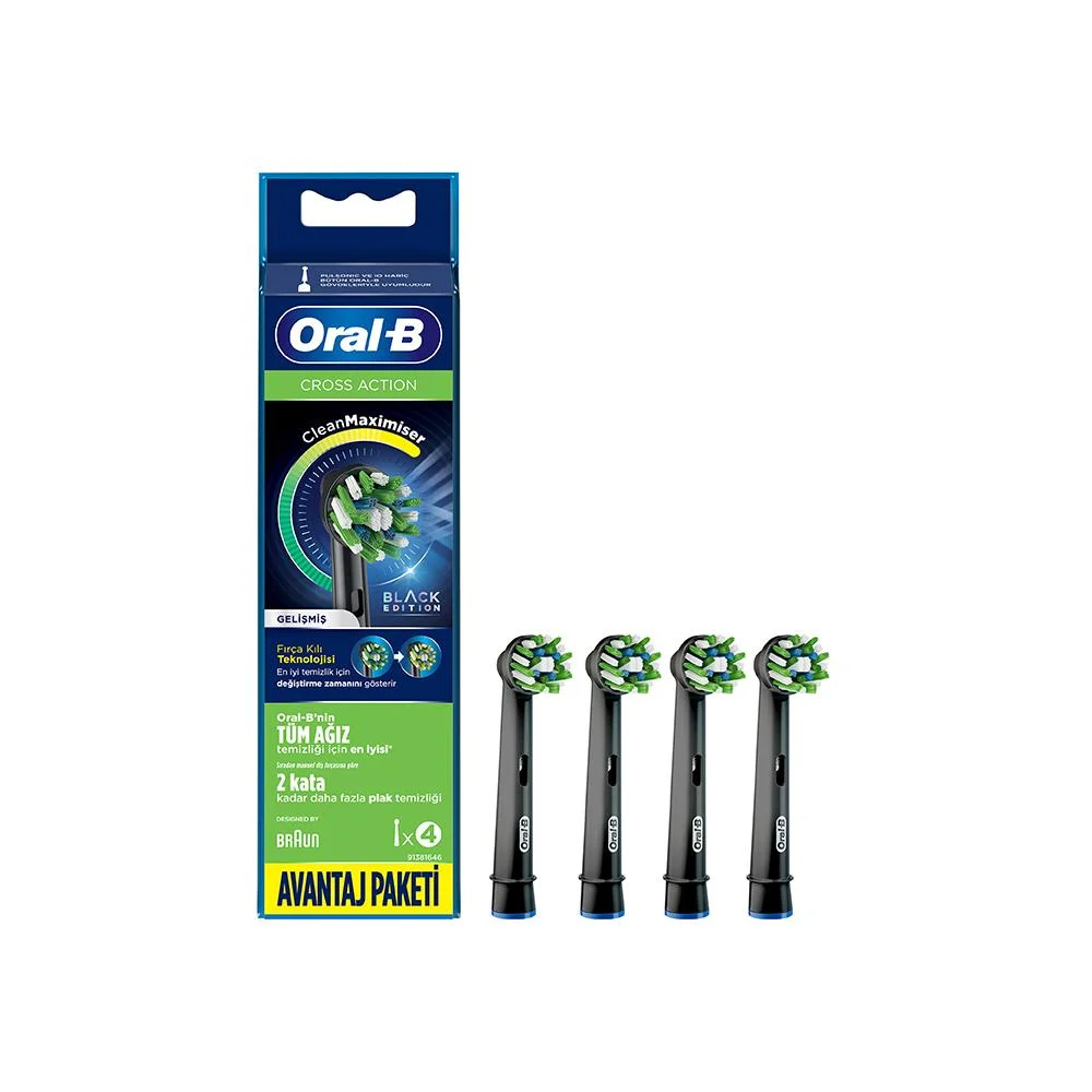 ORAL B EB 50 3+1 CROSS ACTION YEDEK DİŞ FIRÇASI (SİYAH) - Diş Bakımı kategorisi